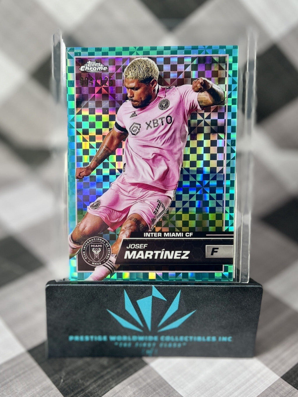 Josef Martinez 2023 Topps Chrome MLS Aqua X-Fractor /125 #19 Inter Miami SP