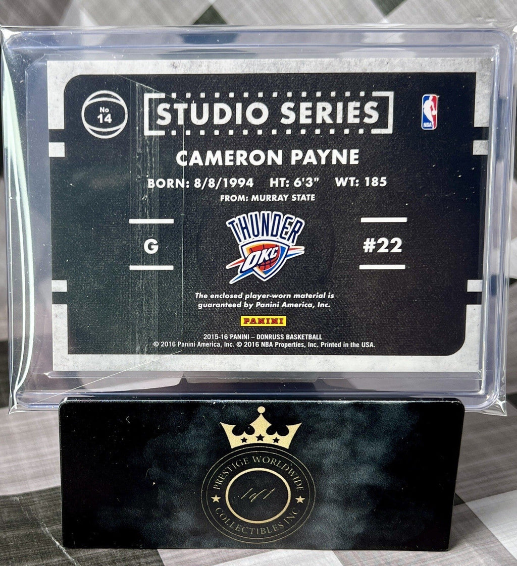 Cameron Payne 2015-16 Donruss Studio Series Rookie Jerseys Patch #14 OKC Suns RC