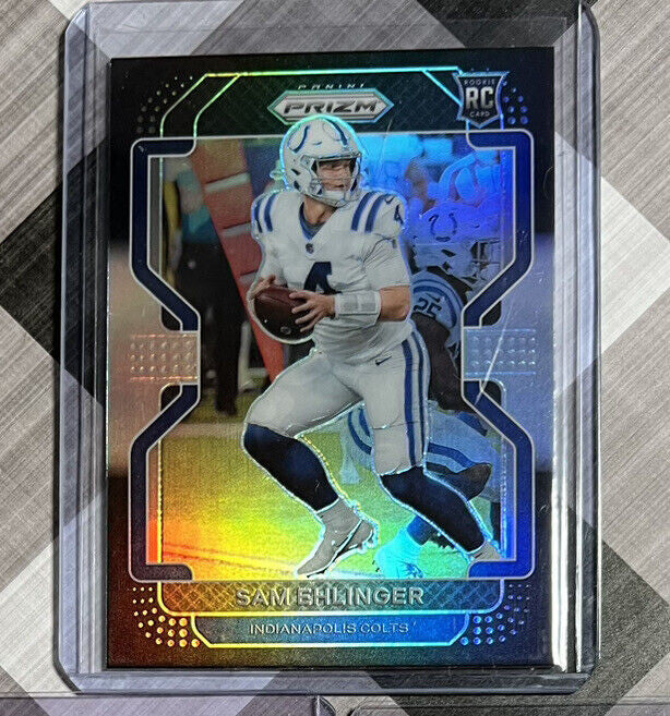 2021 Panini Chronicles Prizm Sam Ehlinger Prizm Black Silver Rookie #PB-18