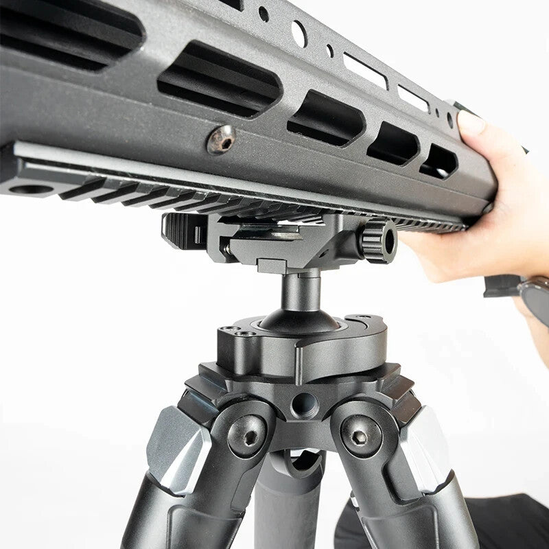 Linkogear Carbon Fiber Tripod – Picatinny/Arca, 64" Max, 66lb Capacity - Black