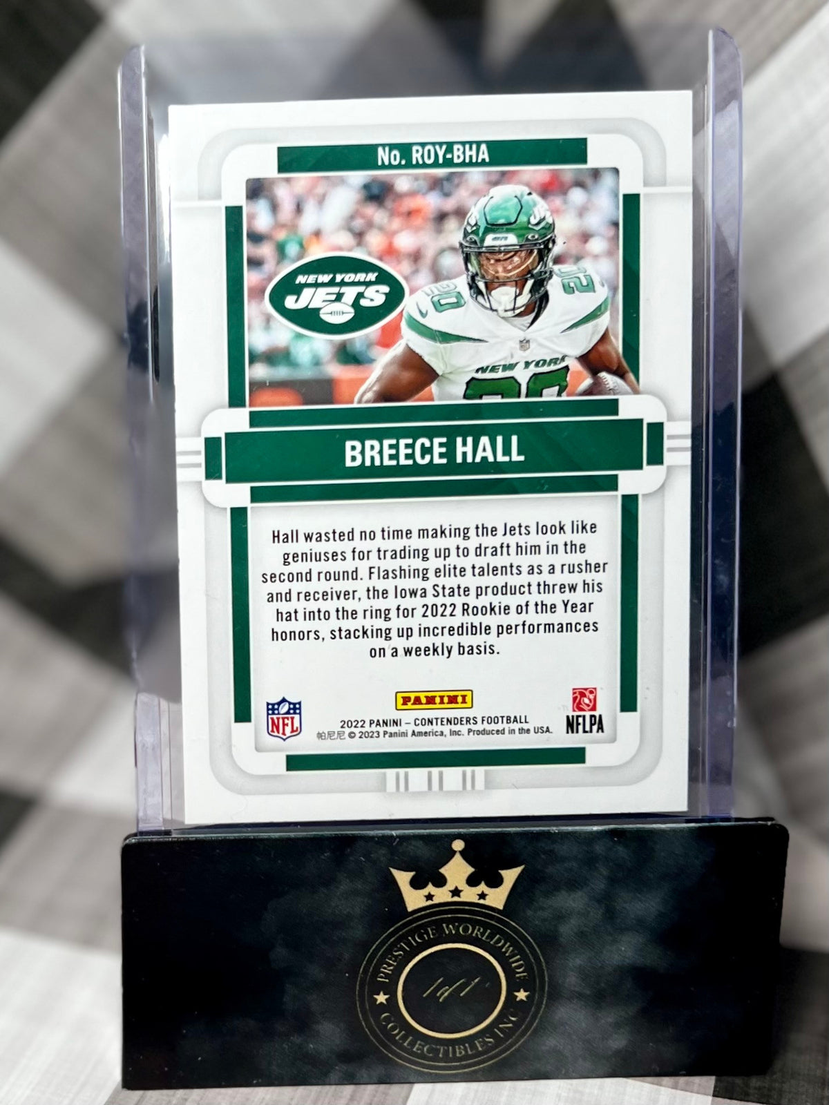 Breece Hall 2022 Contenders Emerald Rookie of the Year #ROY-BHA