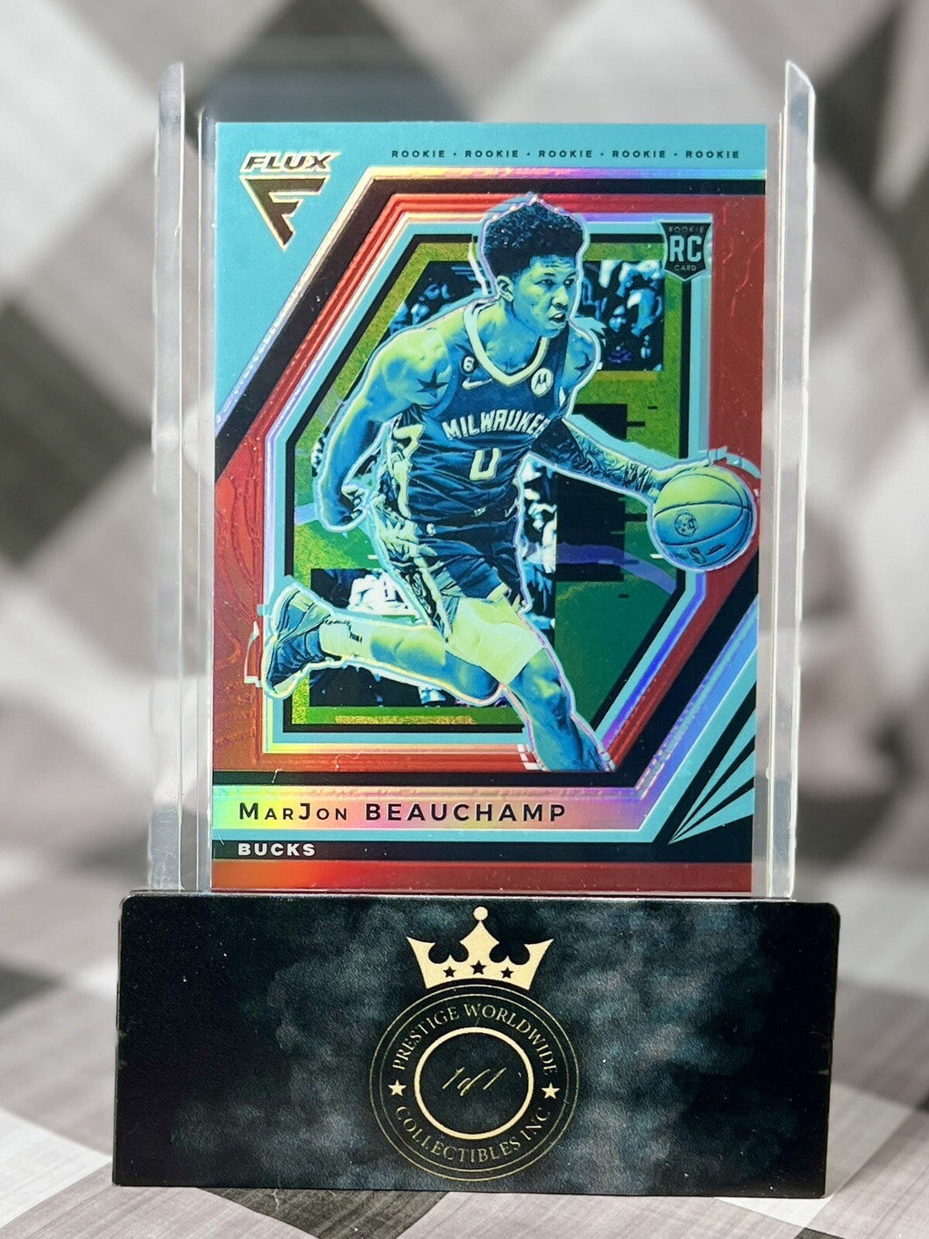 MarJon Beauchamp 2022-23 Panini Flux Red Prizm Rookie #232 MIL Bucks RC