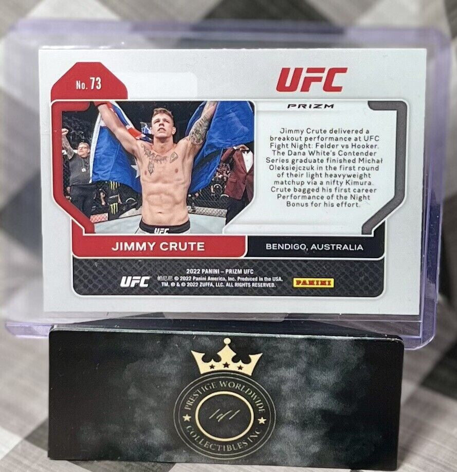 Jimmy Crute 2022 Panini Prizm UFC Exclusive Pink Cracked Ice Prizm #73 MMA SP