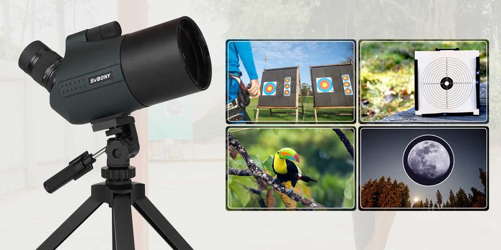 SVBony SV41 Pro Spotting Scope 28-84x80 Angled Zoom HD Optic w/ Tripod Mount