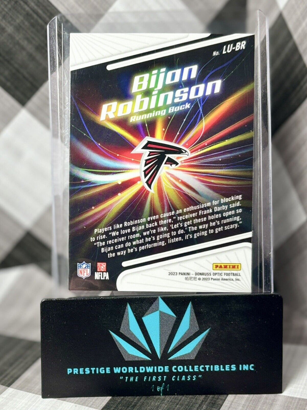 Bijan Robinson 2023 Donruss Optic Light it Up Rookie #LU-BR Atlanta Falcons RC