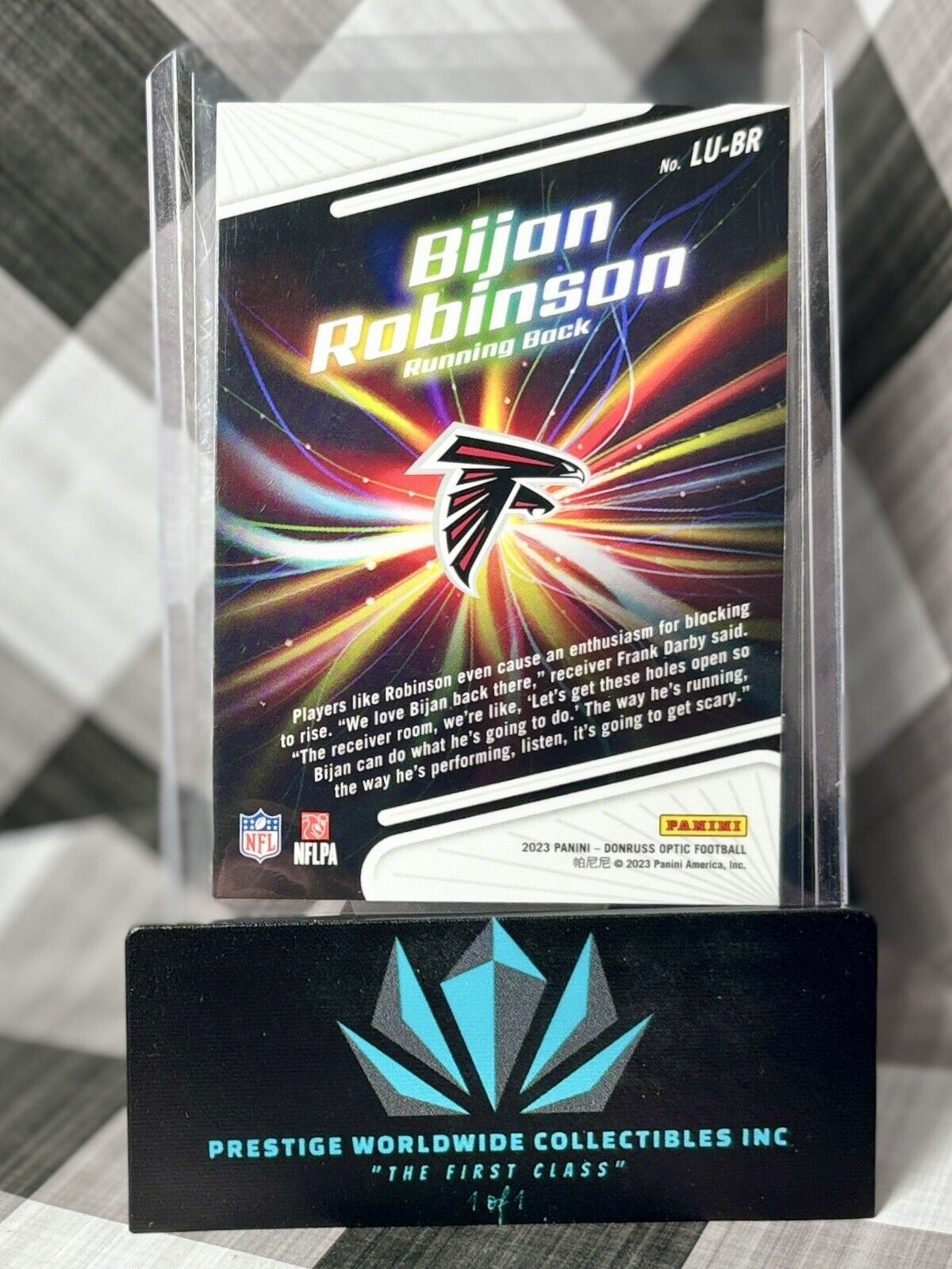 Bijan Robinson 2023 Donruss Optic Light it Up Rookie #LU-BR Atlanta Falcons RC