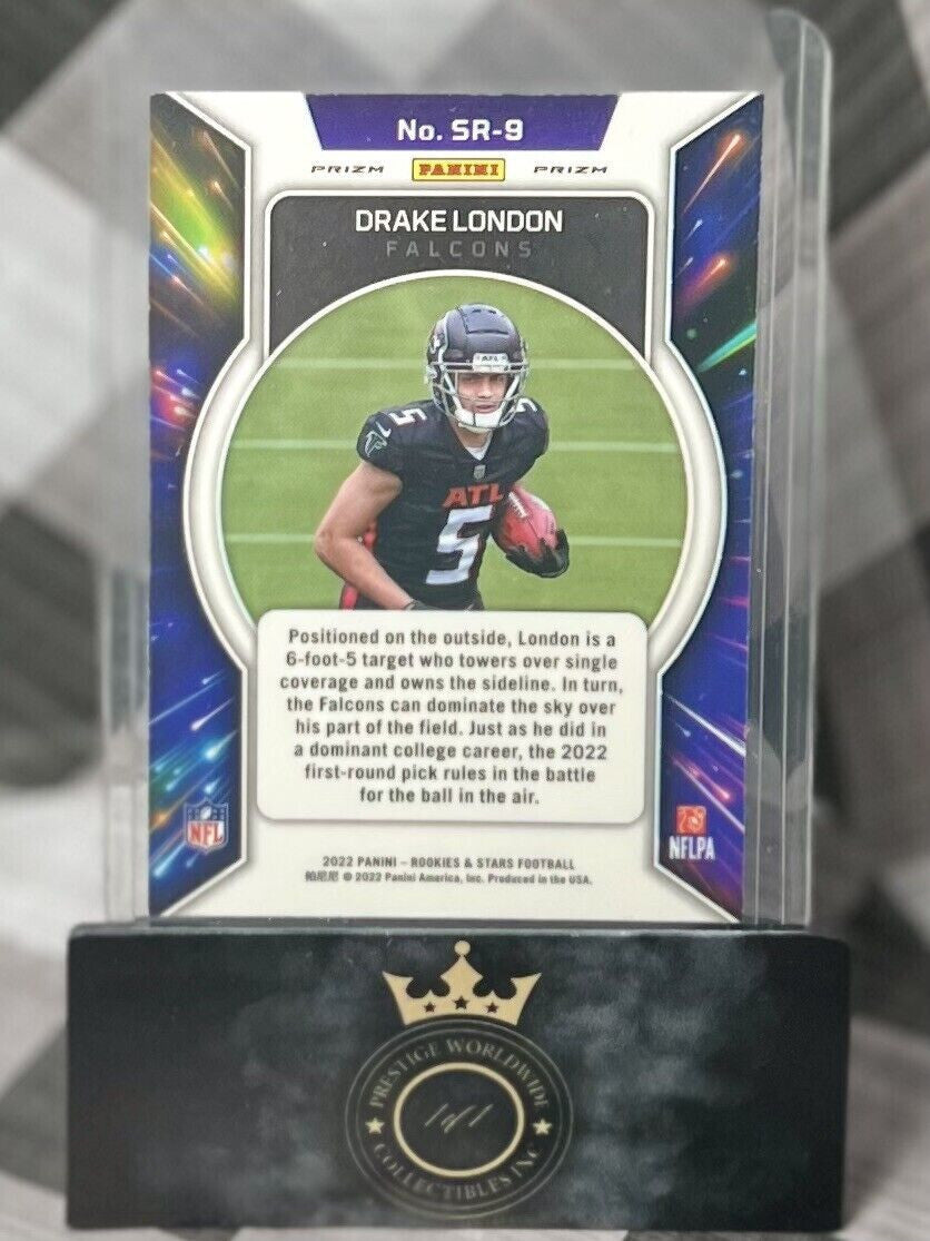 Drake London 2022 Panini Rookies & Stars Stellar Rookies Red Plaid #SR-9 ATL RC