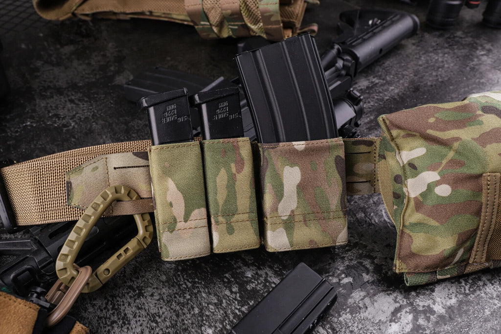 KRYDEX Tactical 9mm Pistol Magazine Pouch Mag Holder - Multicam / MOLLE Mounted