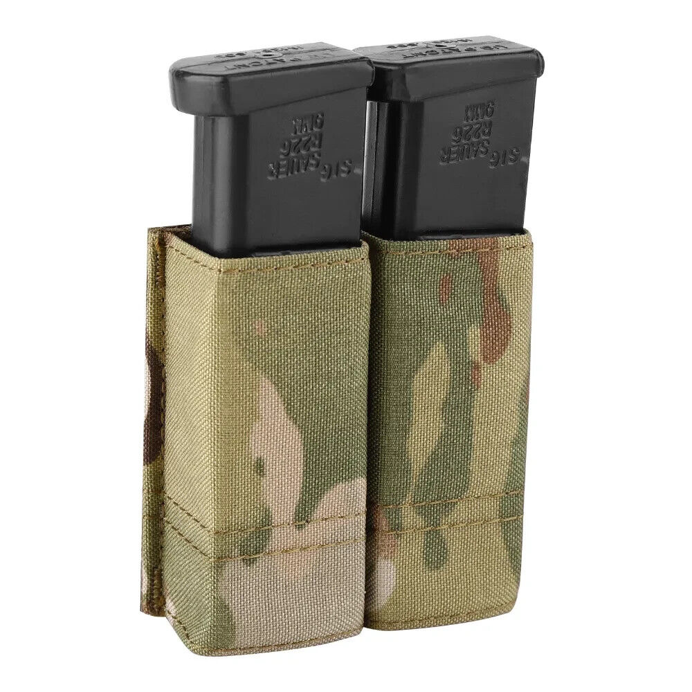 KRYDEX Tactical 9mm Pistol Magazine Pouch Mag Holder - Multicam / MOLLE Mounted