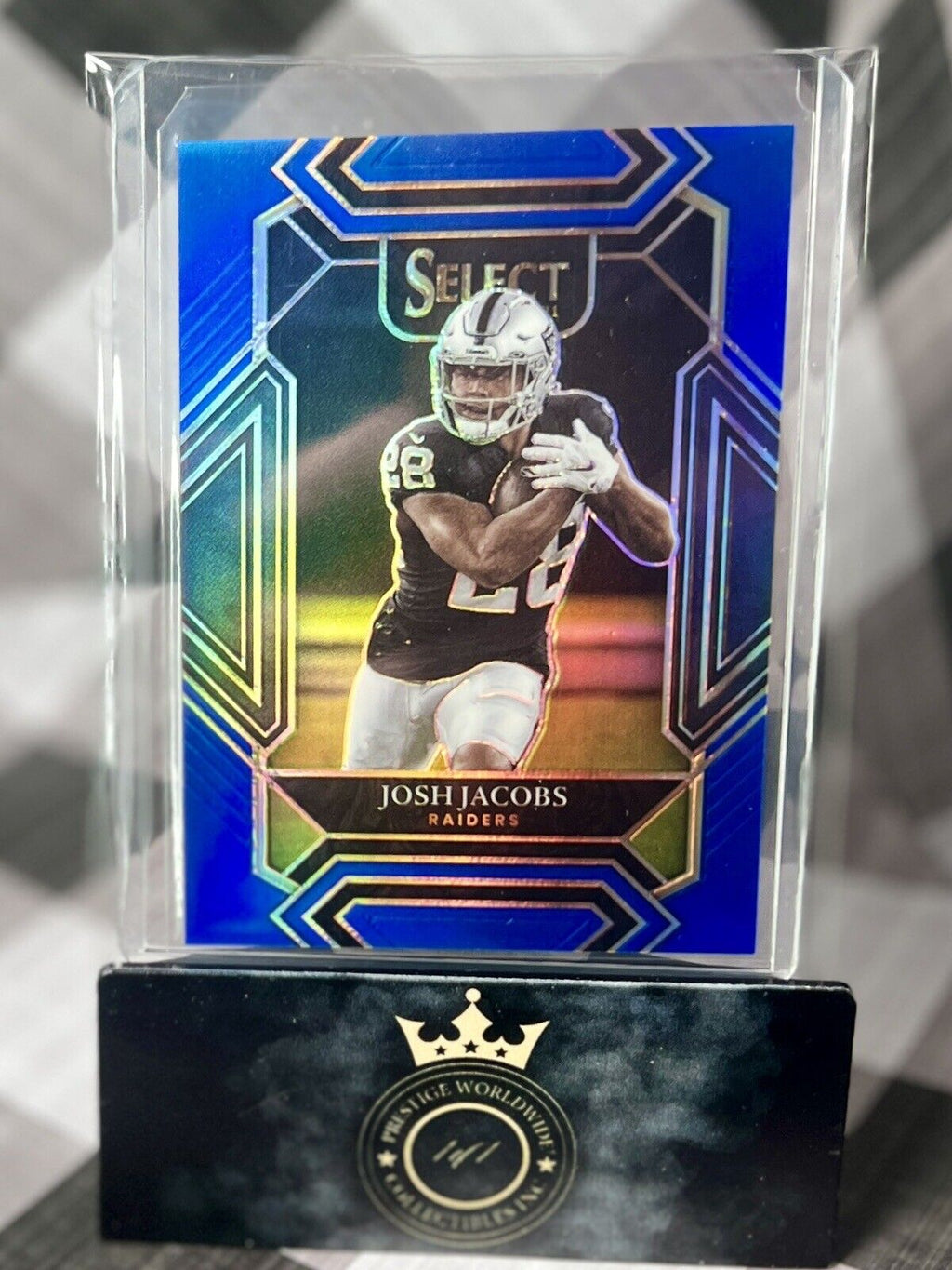 Josh Jacobs 2022 Panini Select Club Level Blue Prizm /99 #221 LV Raiders SP