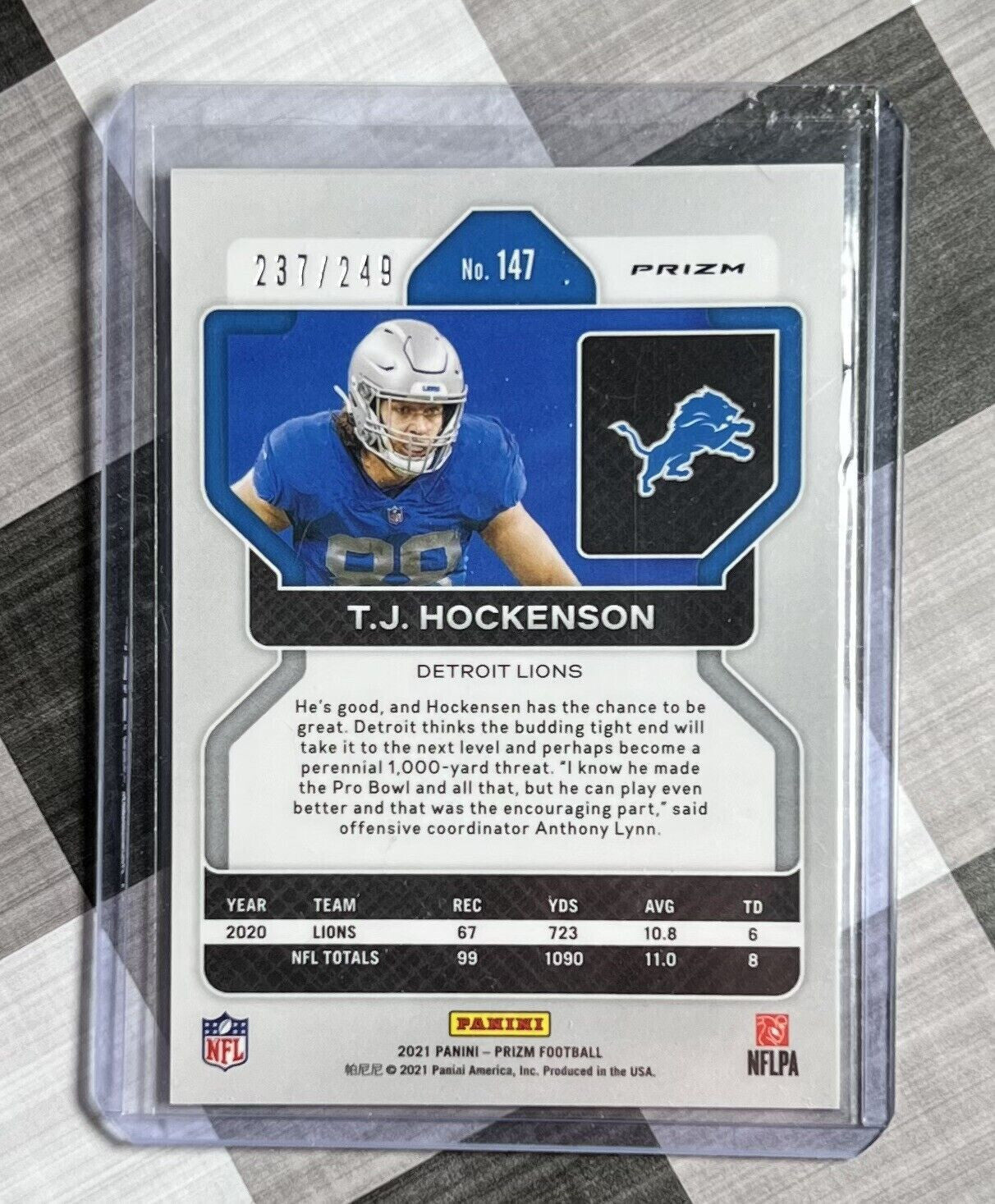 2021 Panini Prizm TJ Hockenson Orange Prizm SP 237/249 #147 - Detroit Lions!🔥🔥