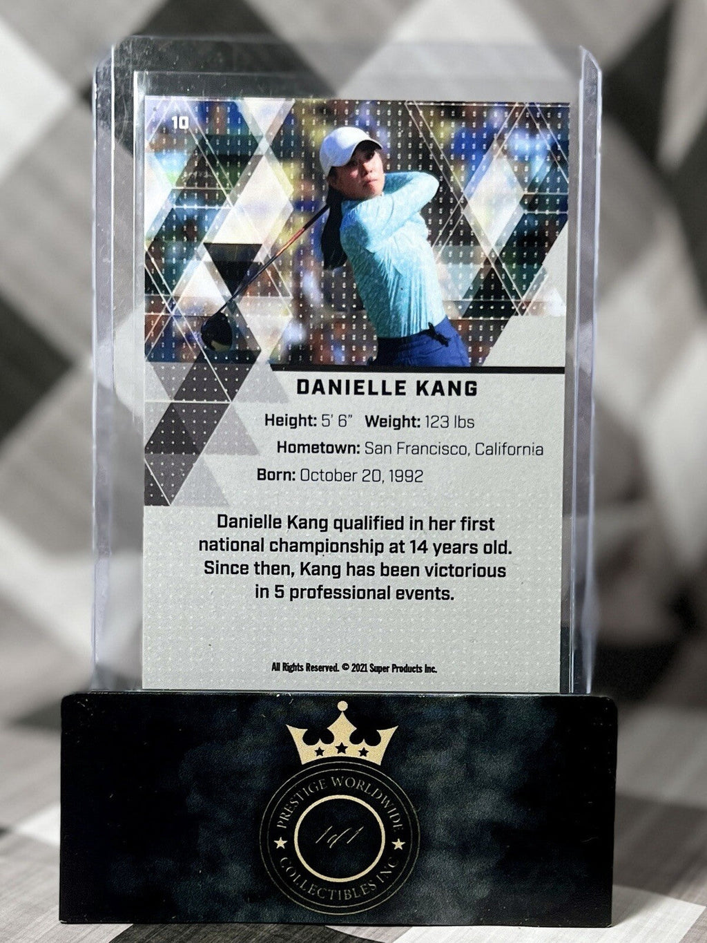 Danielle Kang 2021 Super Glow Gold Foil 1st Ever Rookie #10 LPGA RC SP