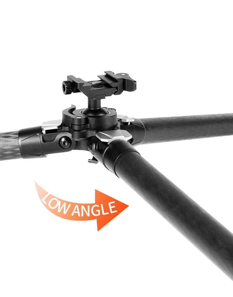 Linkogear Carbon Fiber Tripod – Picatinny/Arca, 64" Max, 66lb Capacity - Black