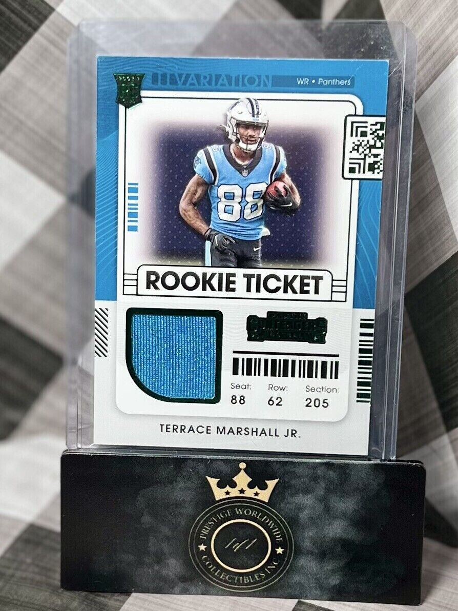 Terrace Marshall Jr. 2021 Contenders Rookie Ticket Var Patch #RSV-TMA Panthers