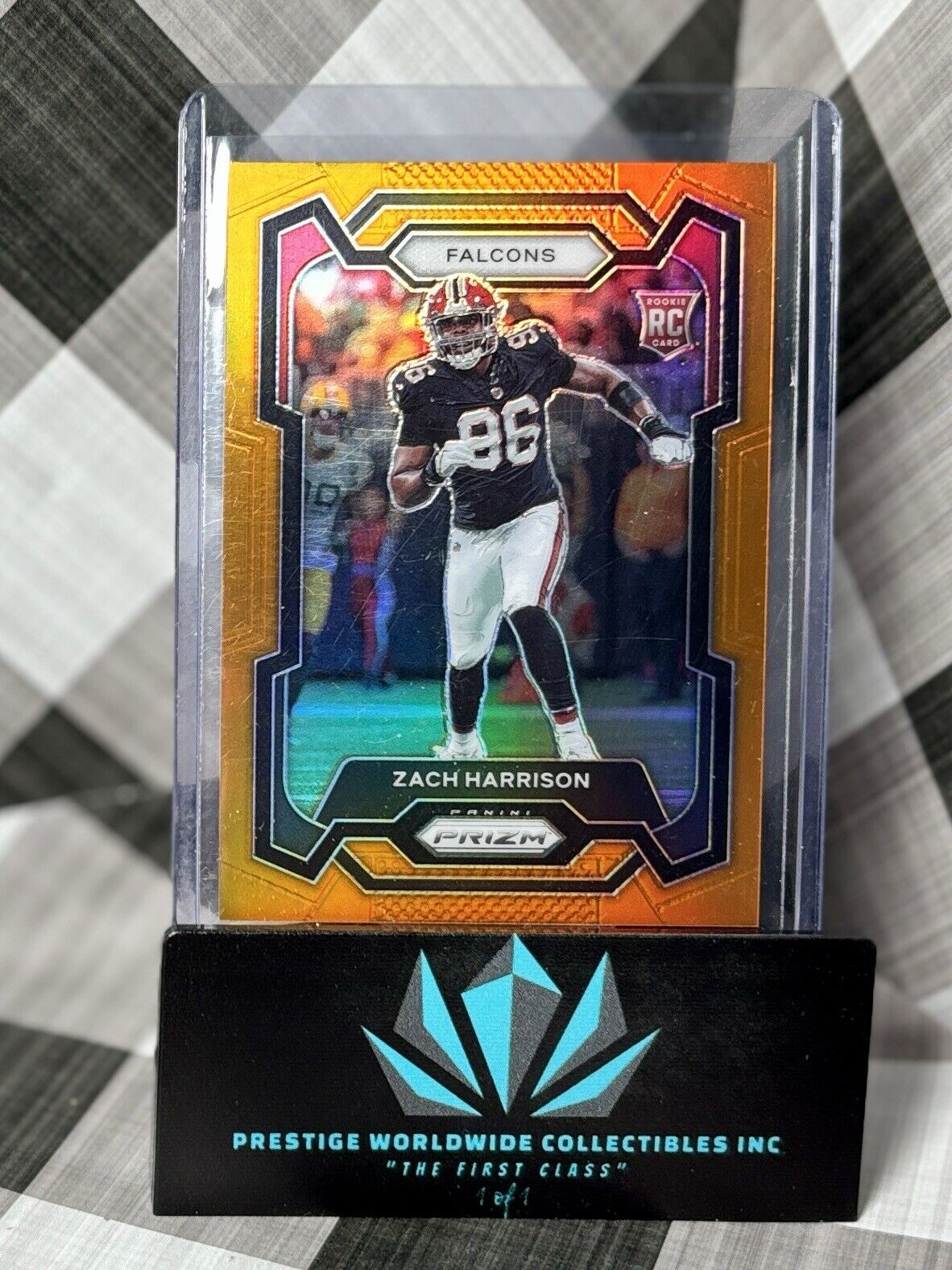 Zach Harrison 2023 Panini Prizm Orange Prizm Rookie /249 #306 Atlanta Falcons RC