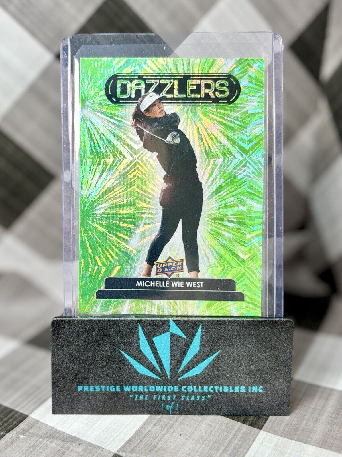 Michelle Wie West 2024 Upper Deck Golf Dazzlers Green #DZ-21 LPGA Tour