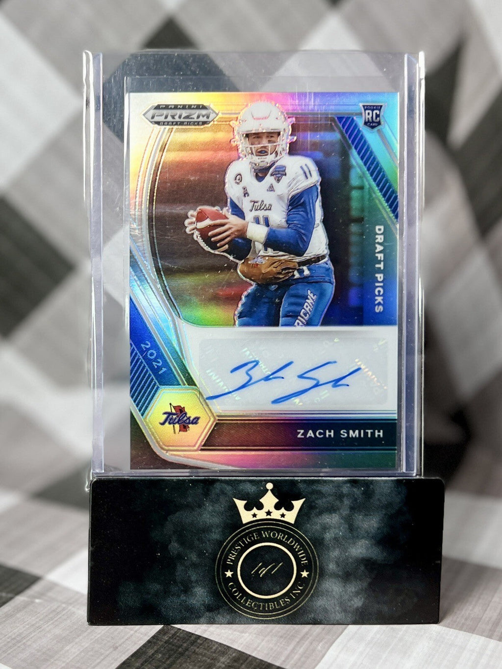 Zach Smith 2021 Panini Prizm Draft Picks Silver Prizm Rookie Auto #324 Breakers