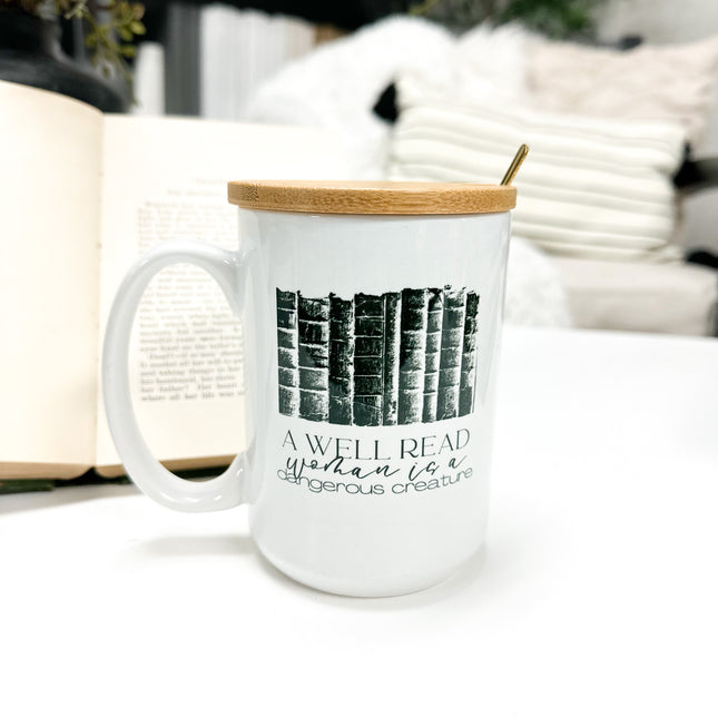 A Well Read Woman, Coffee Mug, Book Related Gift