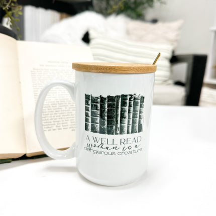 A Well Read Woman, Coffee Mug, Book Related Gift