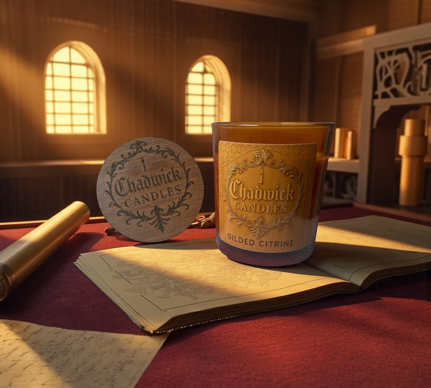 Gilded Citrine Candle