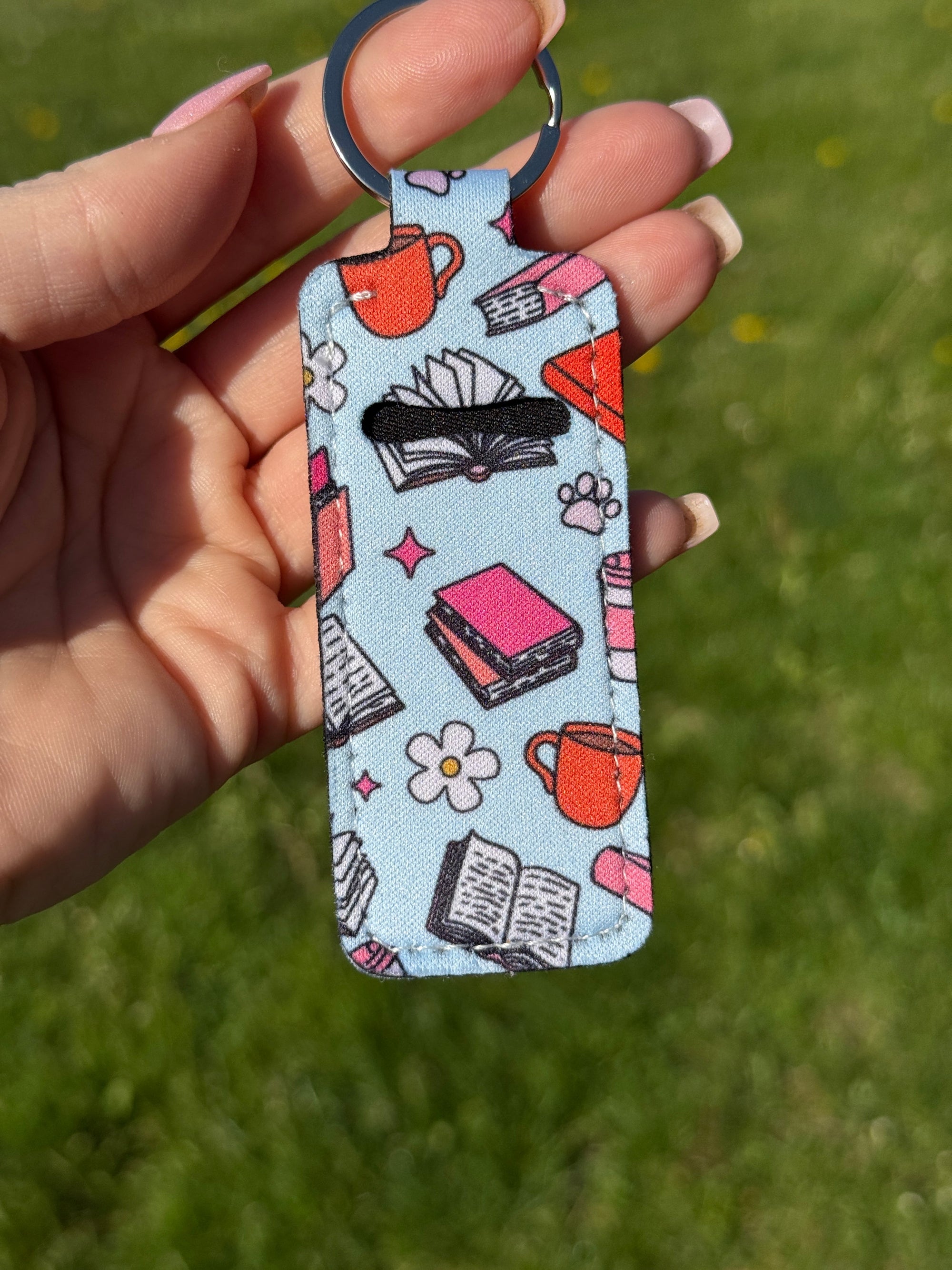 Bookish Bliss Chapstick keychain