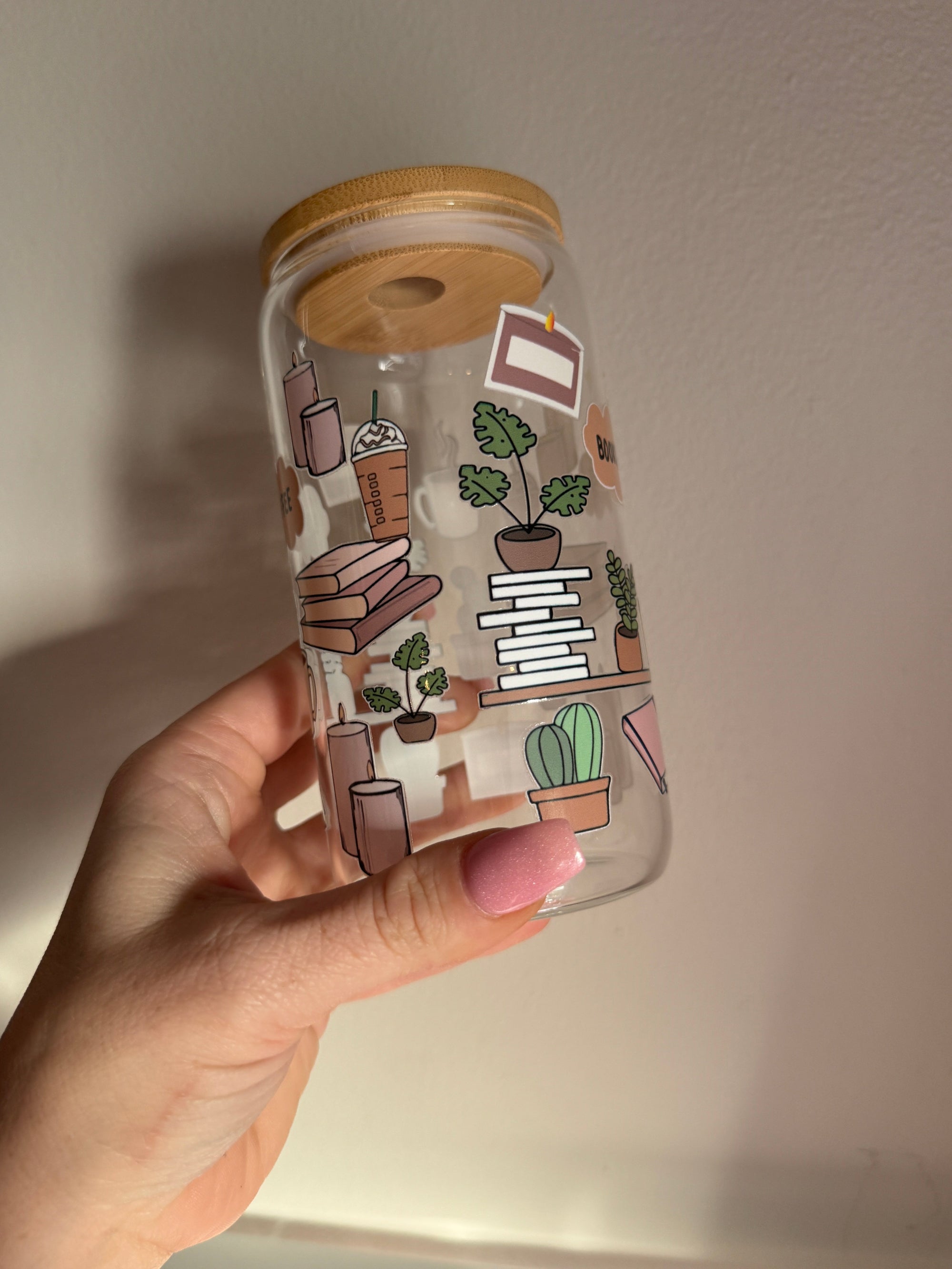 Books and Coffee Glass