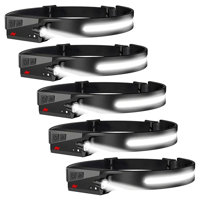 Headlamp USB Rechargeable LED  Waterproof, Motion Sensor Camping/Hiking Light