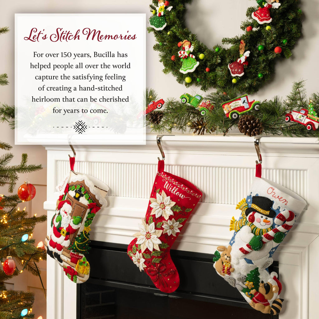 Tiny Stocking Ornaments Cross Stitch Kit – Set of 30 Mini Christmas Stockings