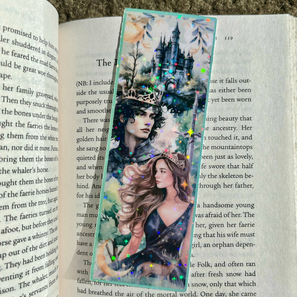 Awfullynerdy.co - Cruel Prince Watercolor Laminated Sparkle Bookmark