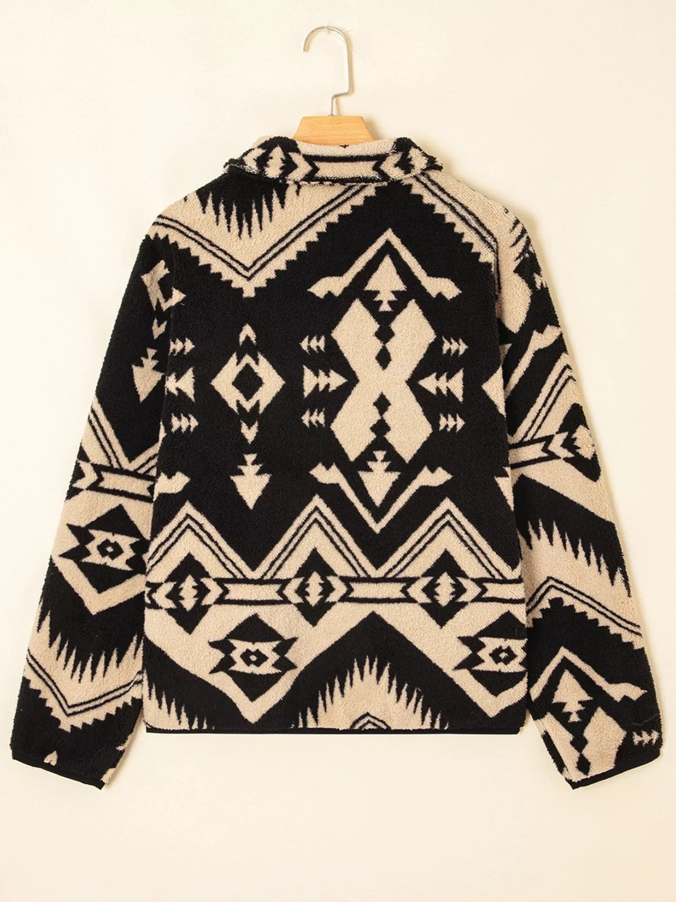Western Aztec Half Zip Plush Sweatshirt