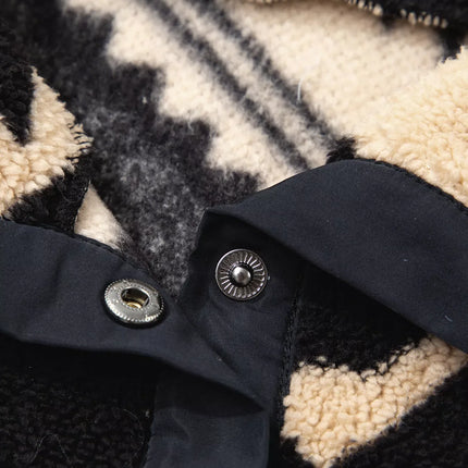 Western Aztec Half Zip Plush Sweatshirt
