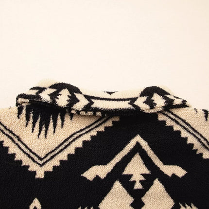 Western Aztec Half Zip Plush Sweatshirt