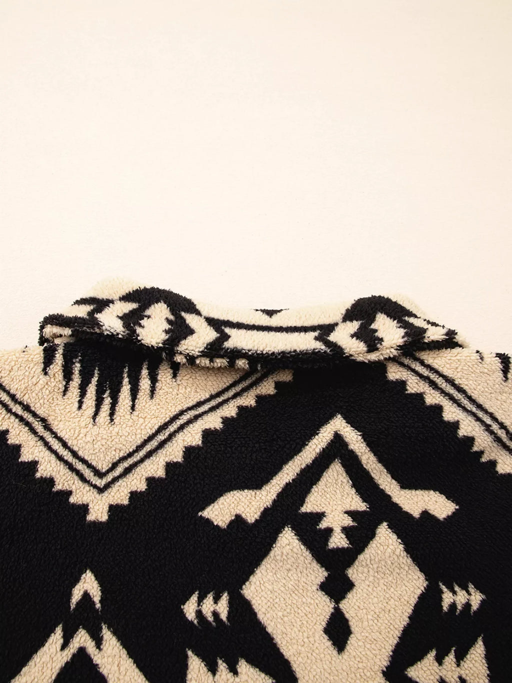 Western Aztec Half Zip Plush Sweatshirt