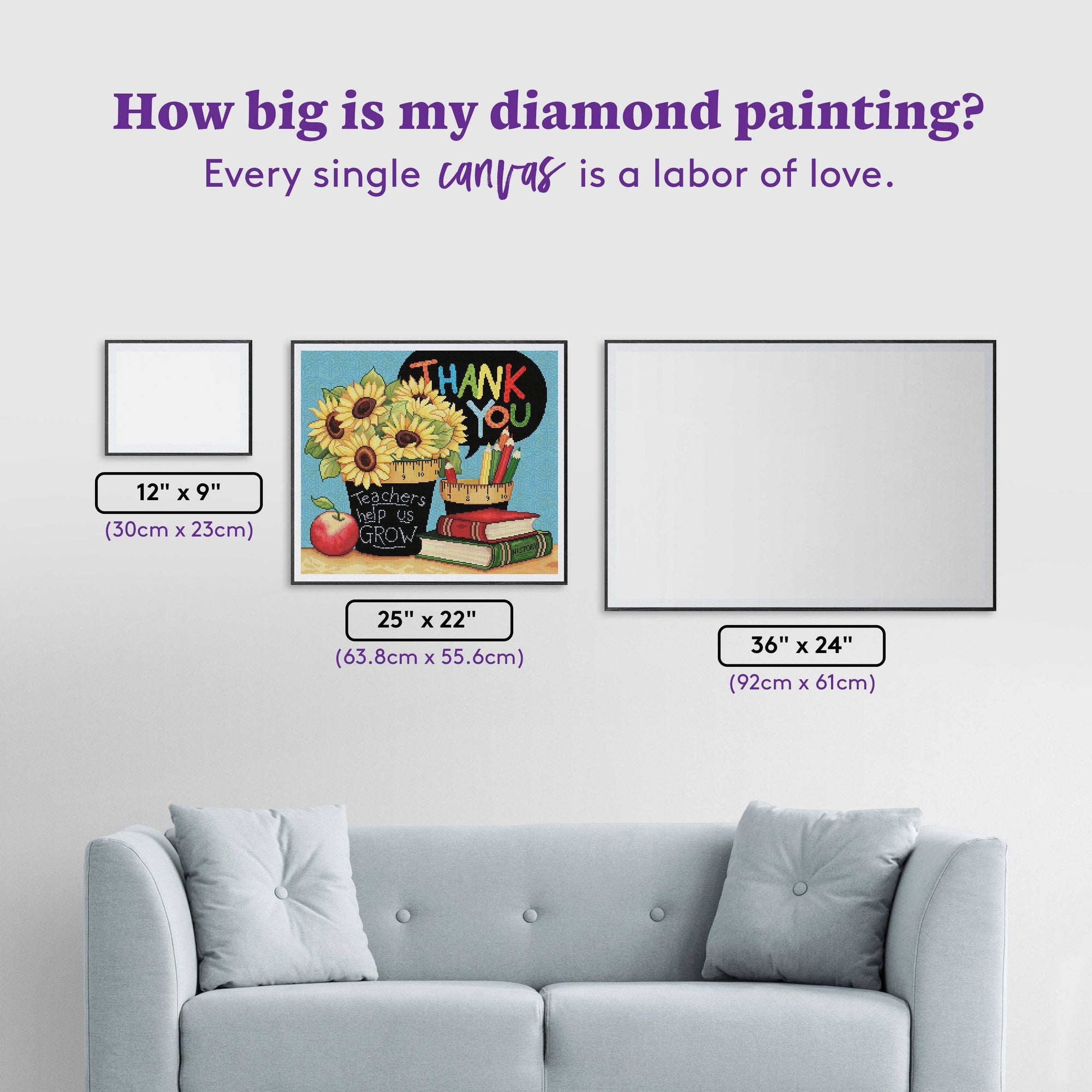 Diamond Art Club – Teachers Help Us Grow Diamond Painting (Round Drill, 25" x 22")