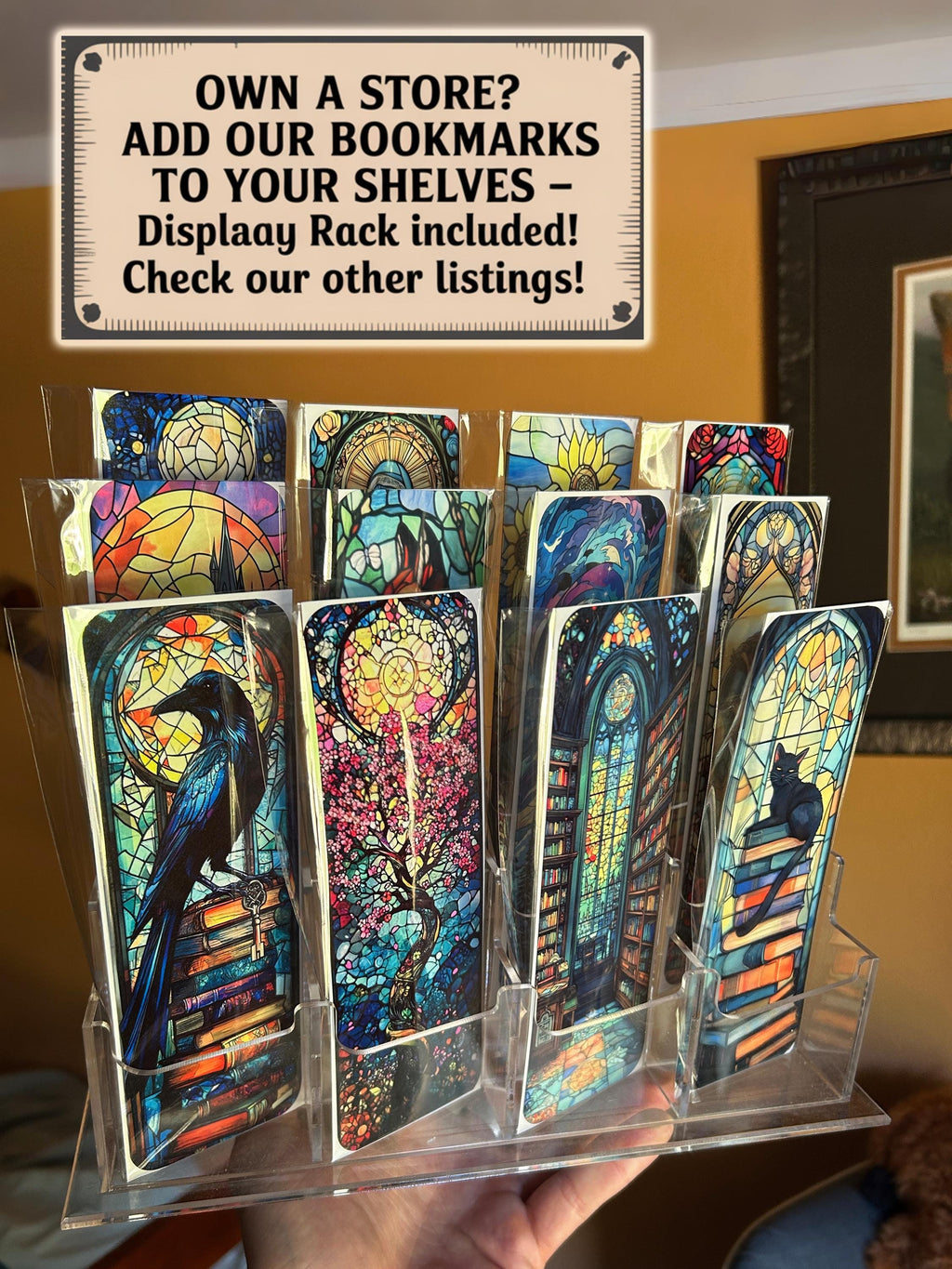 Gothic Cathedral Bookmark with Burning Sky | Gothic Spire Silhouette | Dark Bookmark | Gothic Gift | Fantasy Gift