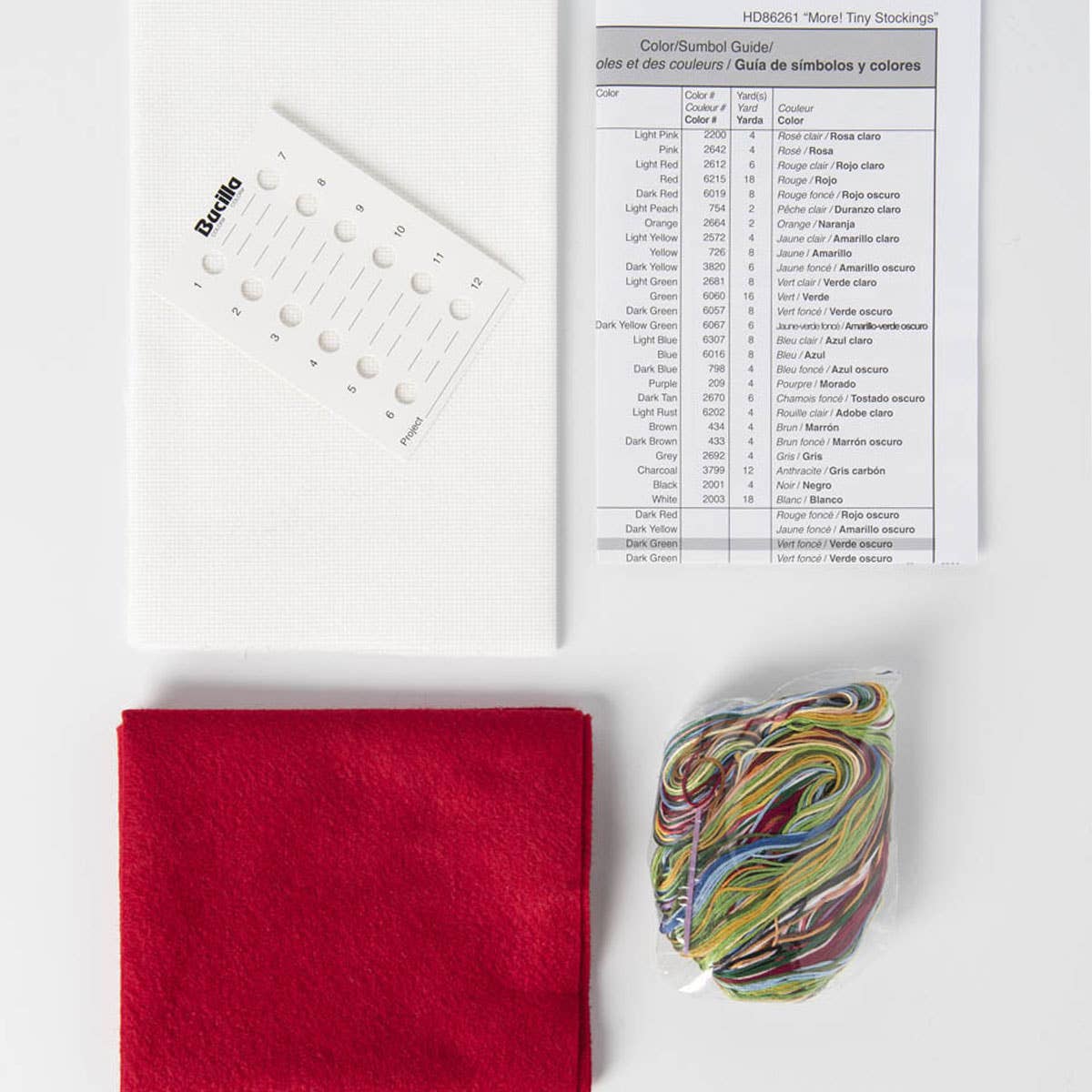 Tiny Stocking Ornaments Cross Stitch Kit – Set of 30 Mini Christmas Stockings