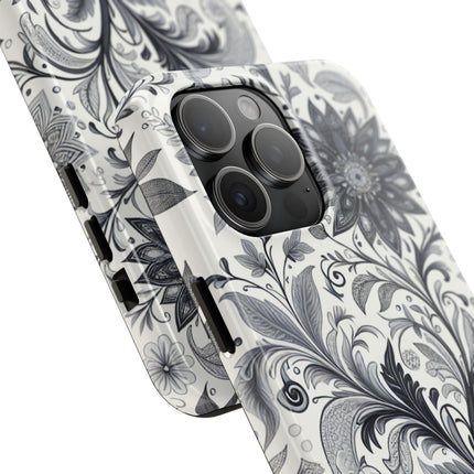 Floral Tough Phone Cases, Durable Phone Cover, Stylish Floral Design, Gift for Her, Trendy Tech Accessories, Birthday Present