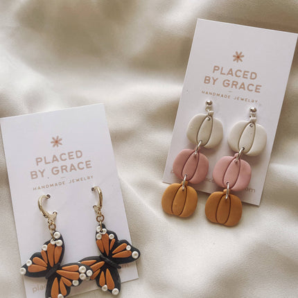 Placed by Grace - Monarch Butterfly Earrings I Butterfly Earrings I Fall