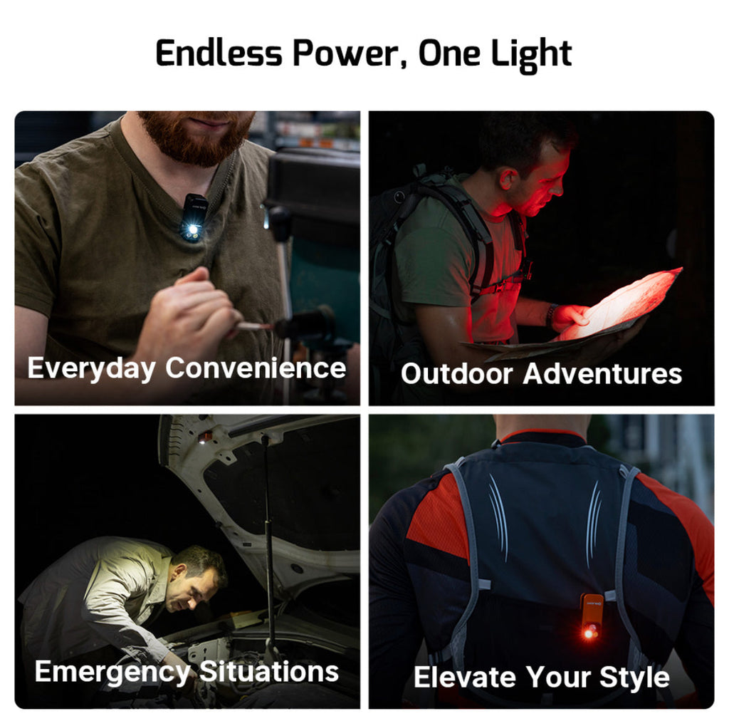 Olight Oclip Pro – Clip Light with Flood, Spot, and Red Modes – Available in 4 Colors
