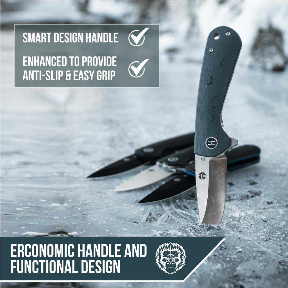 Holtzman's The Peasant Folding Pocket Knife Giftset for Men and Women (Red and Grey)