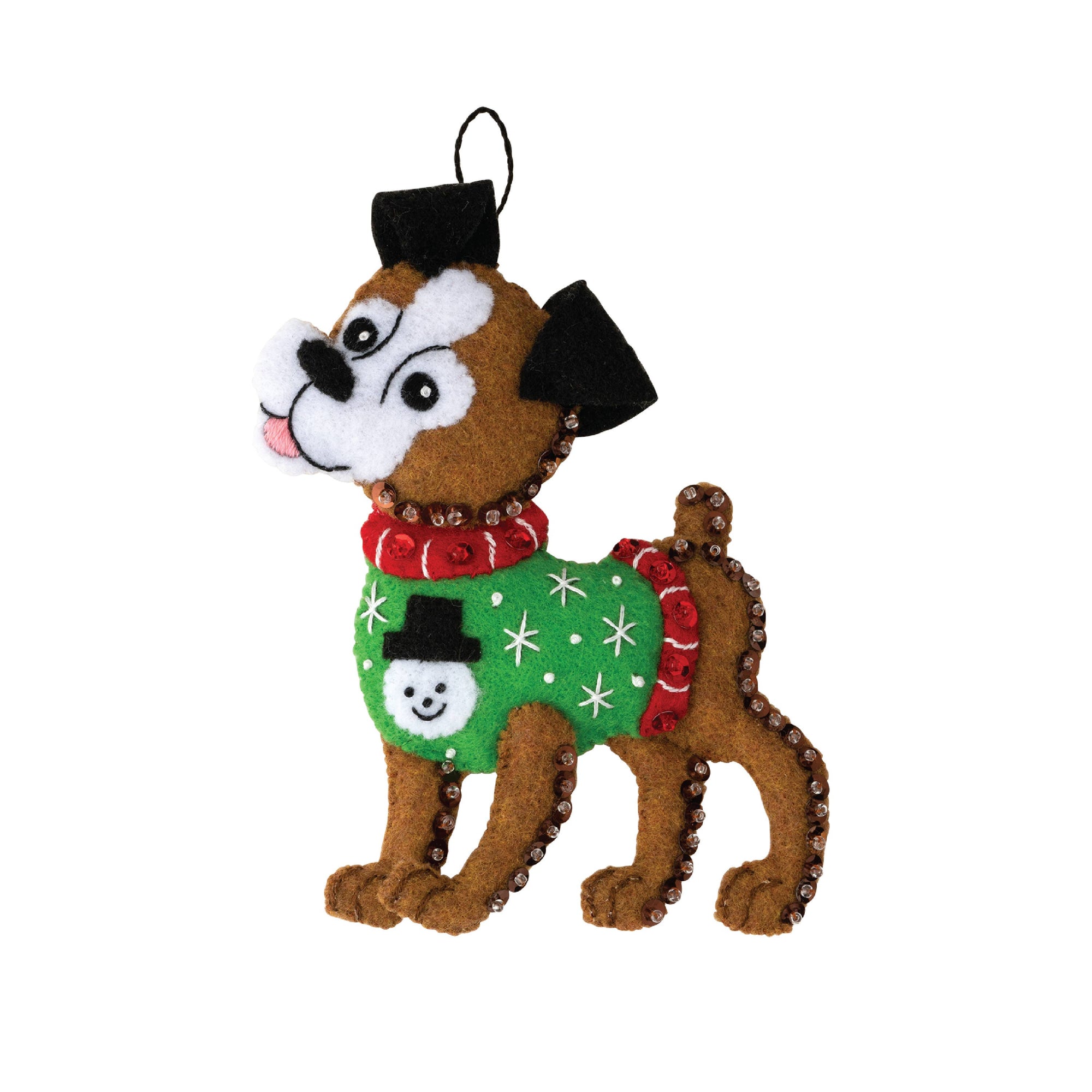 Bucilla Dogs in Ugly Sweaters Felt Ornament Kit – Set of 5 Christmas Dog Ornaments