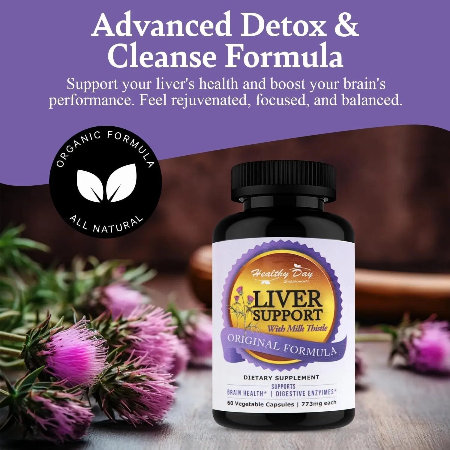 Liver Cleanse and Detox & Repair Formula - Herbal Liver Support Supplement Liver Detox