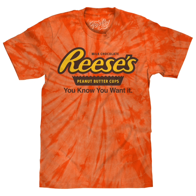 Reese's Peanut Butter Cup Tie Dye T-Shirt - Orange Spider