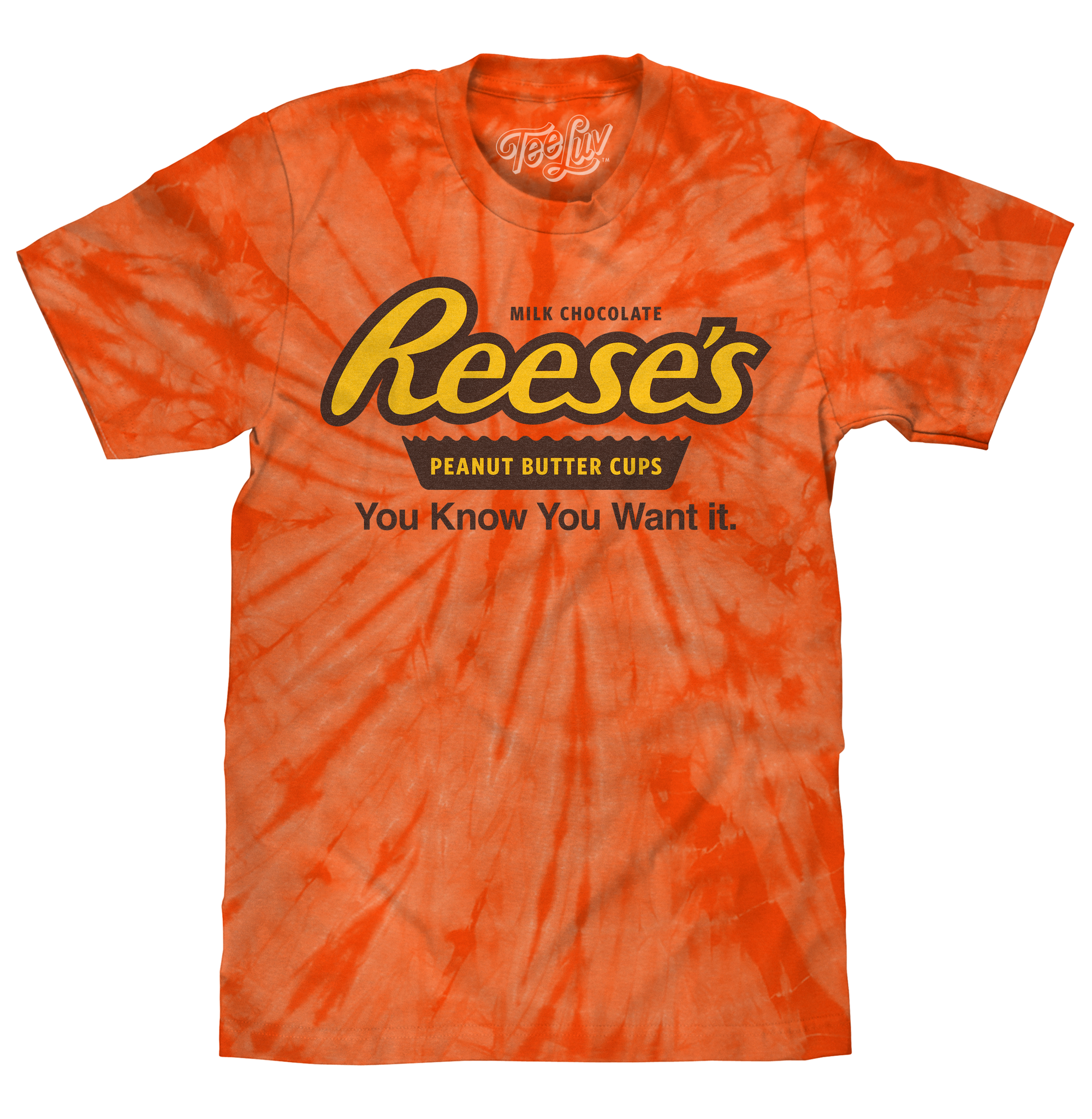 Reese's Peanut Butter Cup Tie Dye T-Shirt - Orange Spider