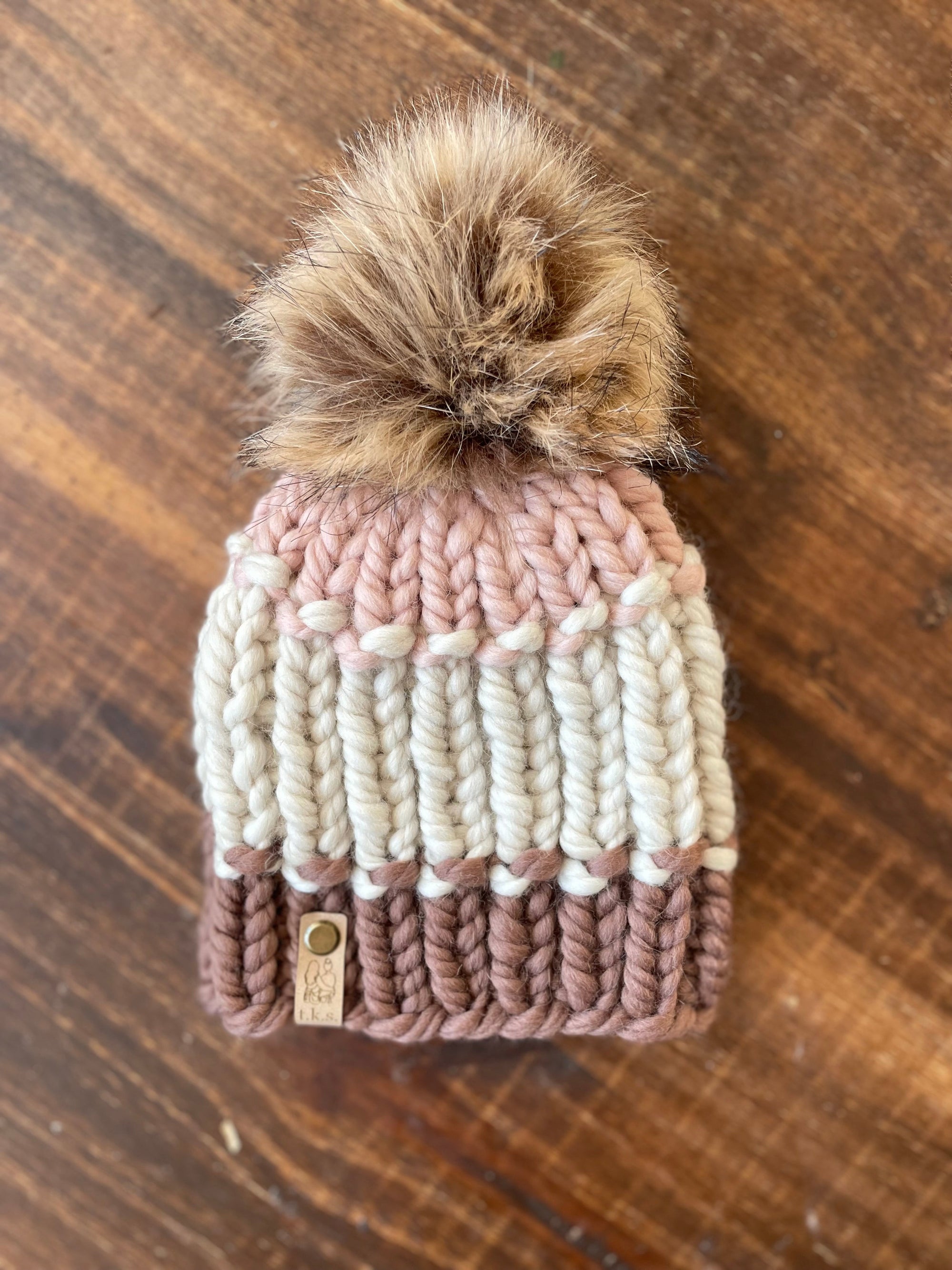 Eco Beanie in Neopolitan