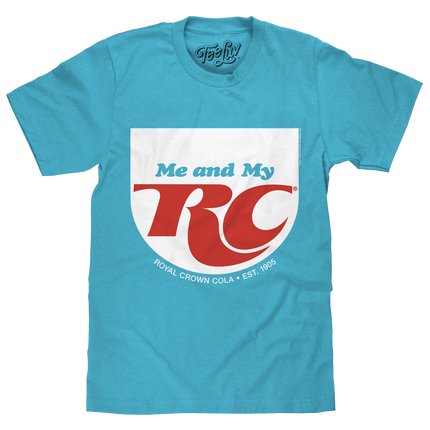 RC Cola Me and My RC Royal Crown Soda T-Shirt - Aqua Blue