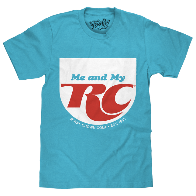 RC Cola Me and My RC Royal Crown Soda T-Shirt - Aqua Blue
