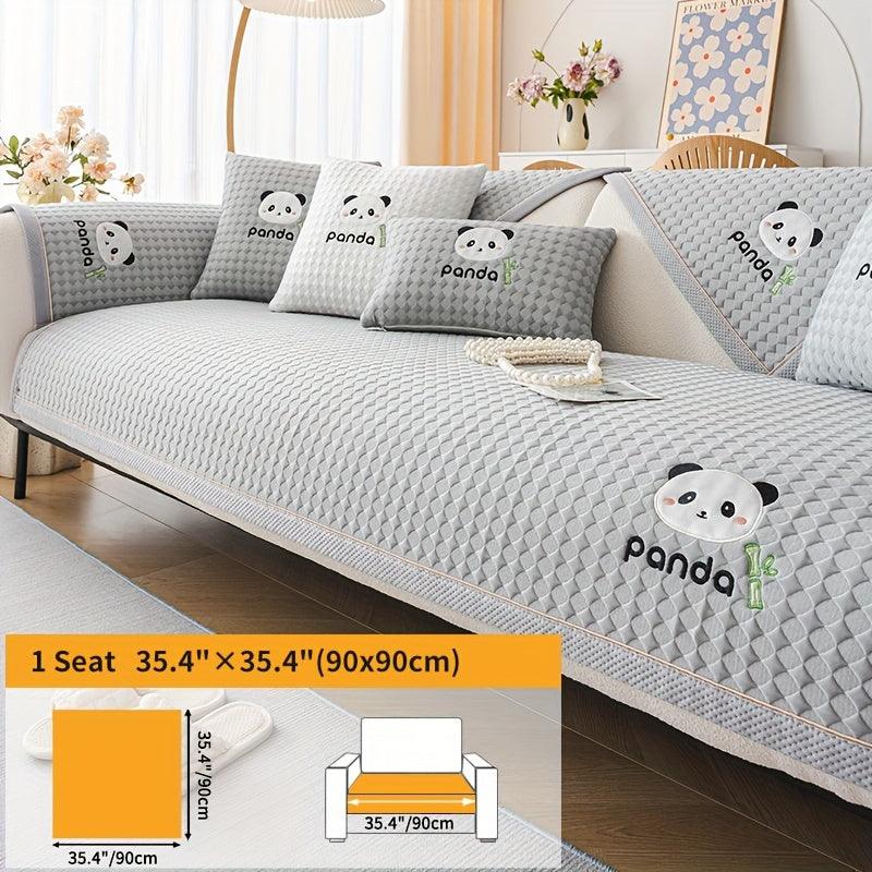 Waterproof Couch Cover, Non-Slip Panda Pattern Sofa Cover