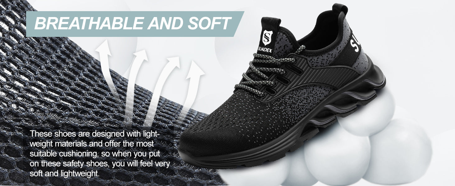 SUADEX Breathable Puncture-Proof Safety Work Shoes