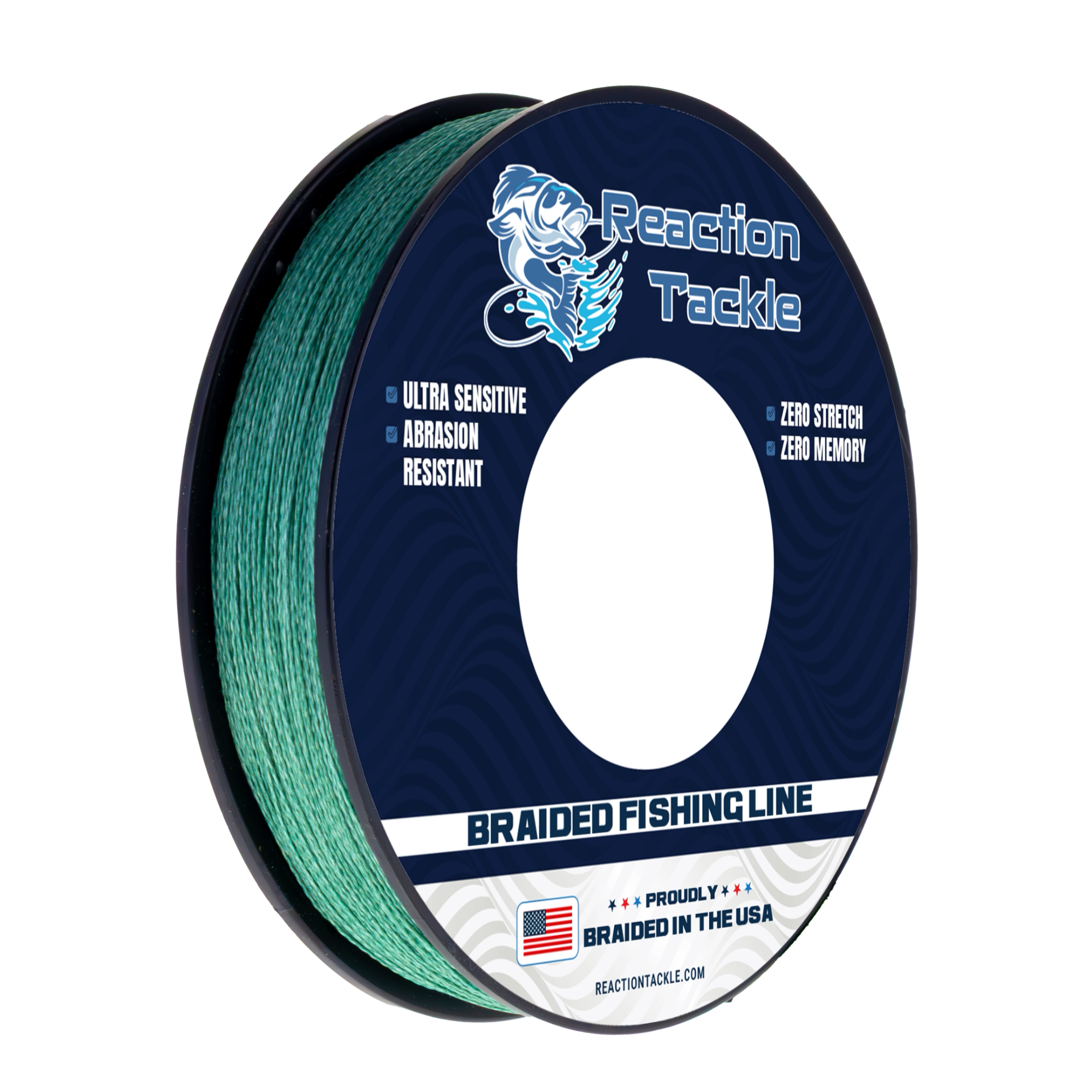 Reaction Tackle BRAIDED IN THE USA Fishing Line- 4X- NEW
